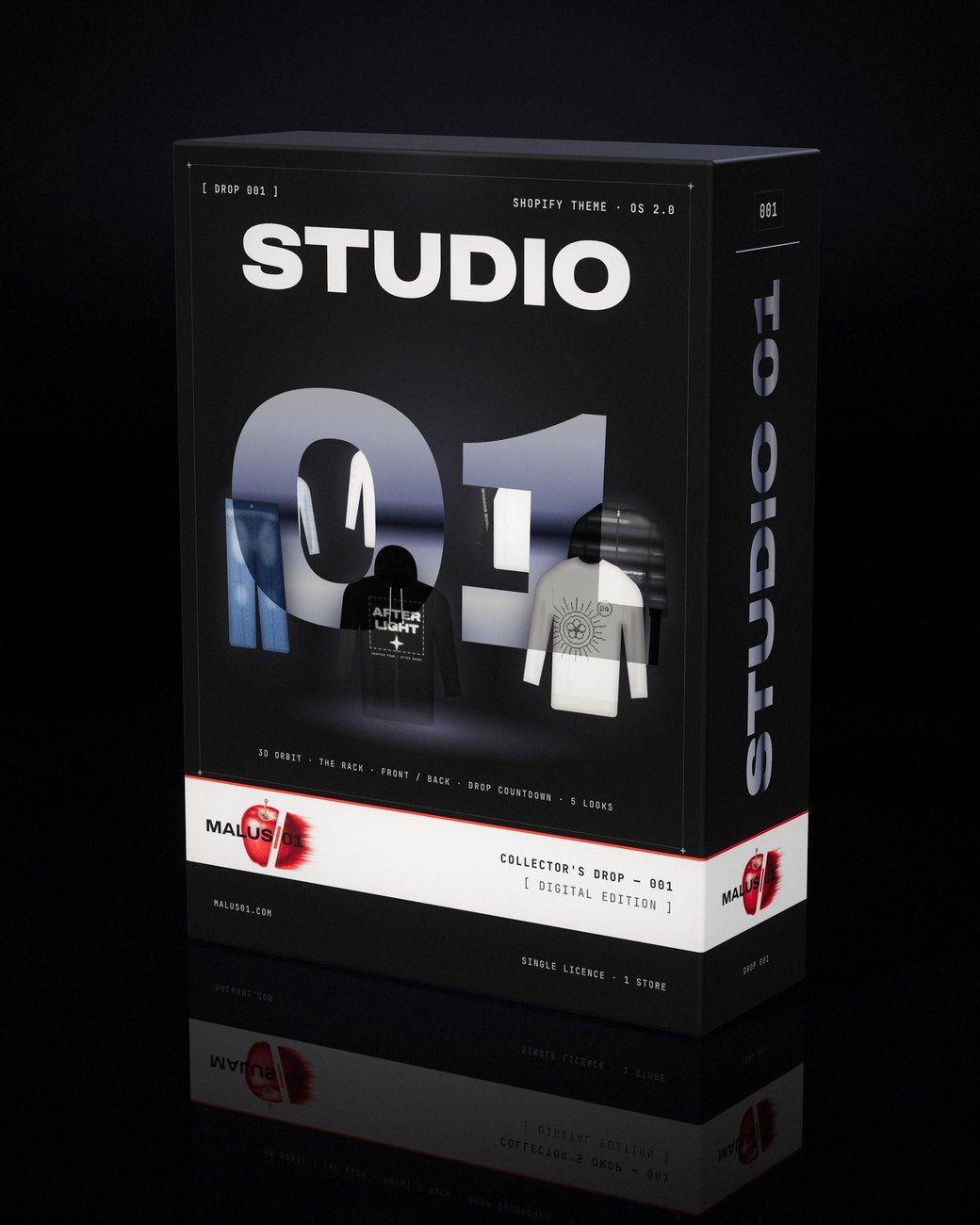 STUDIO 01 Shopify theme — box, front